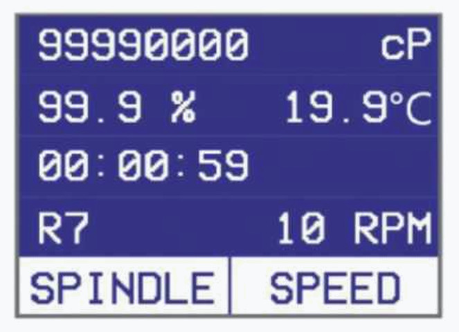 LPV Series viscometer display interface
